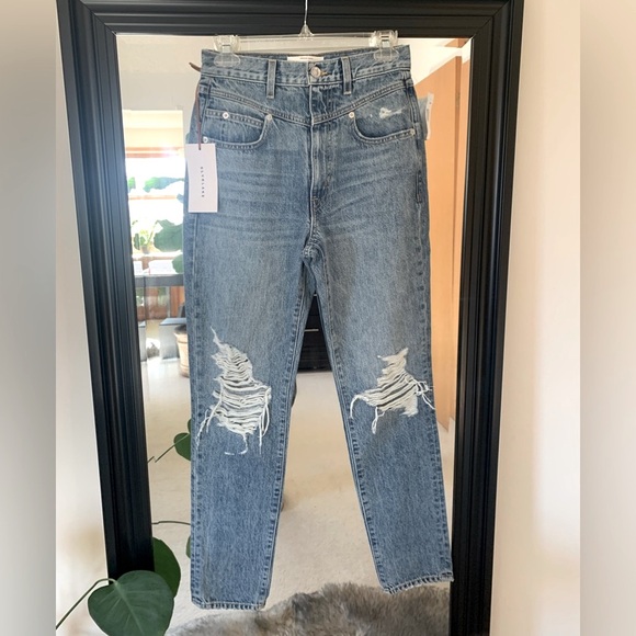 SLVRLAKE Denim - SLVRLAKE High Rise Distressed Jeans